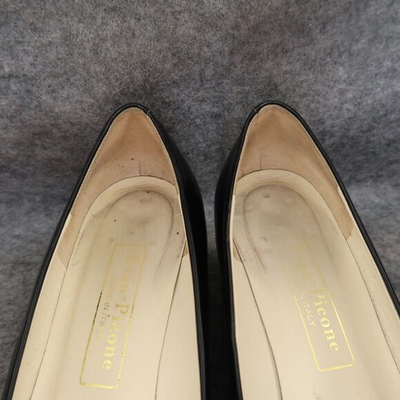 Evan Picone Shoes Womens 7.5 Pumps Classic Leather Vintage Black Slip On Formal - Picture 3 of 16
